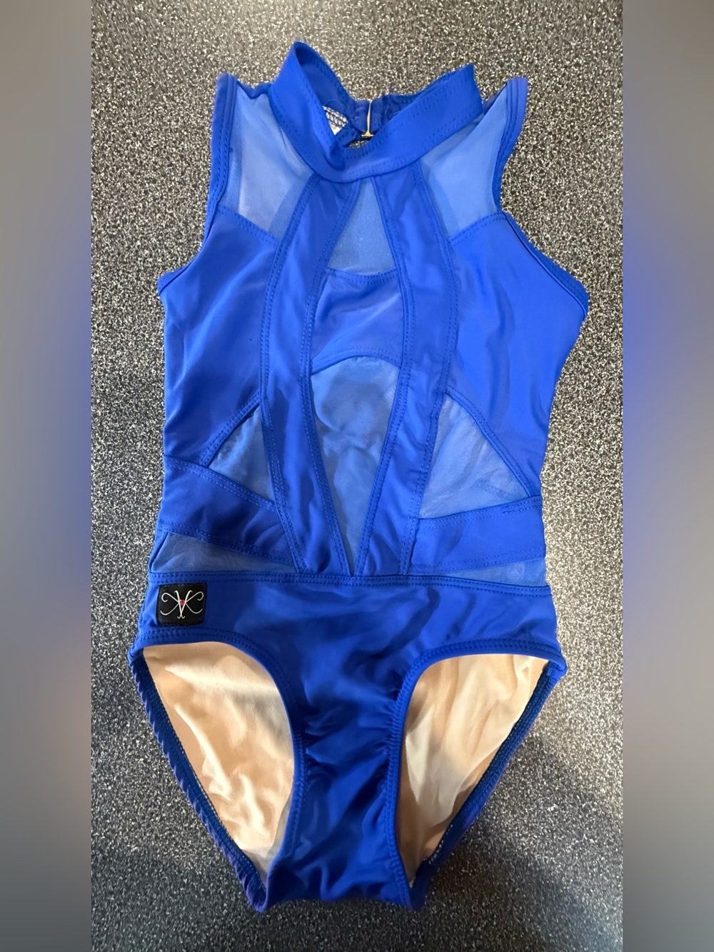 Kandi Kouture Electric Blue Leotard Size Child Medium (5/6)